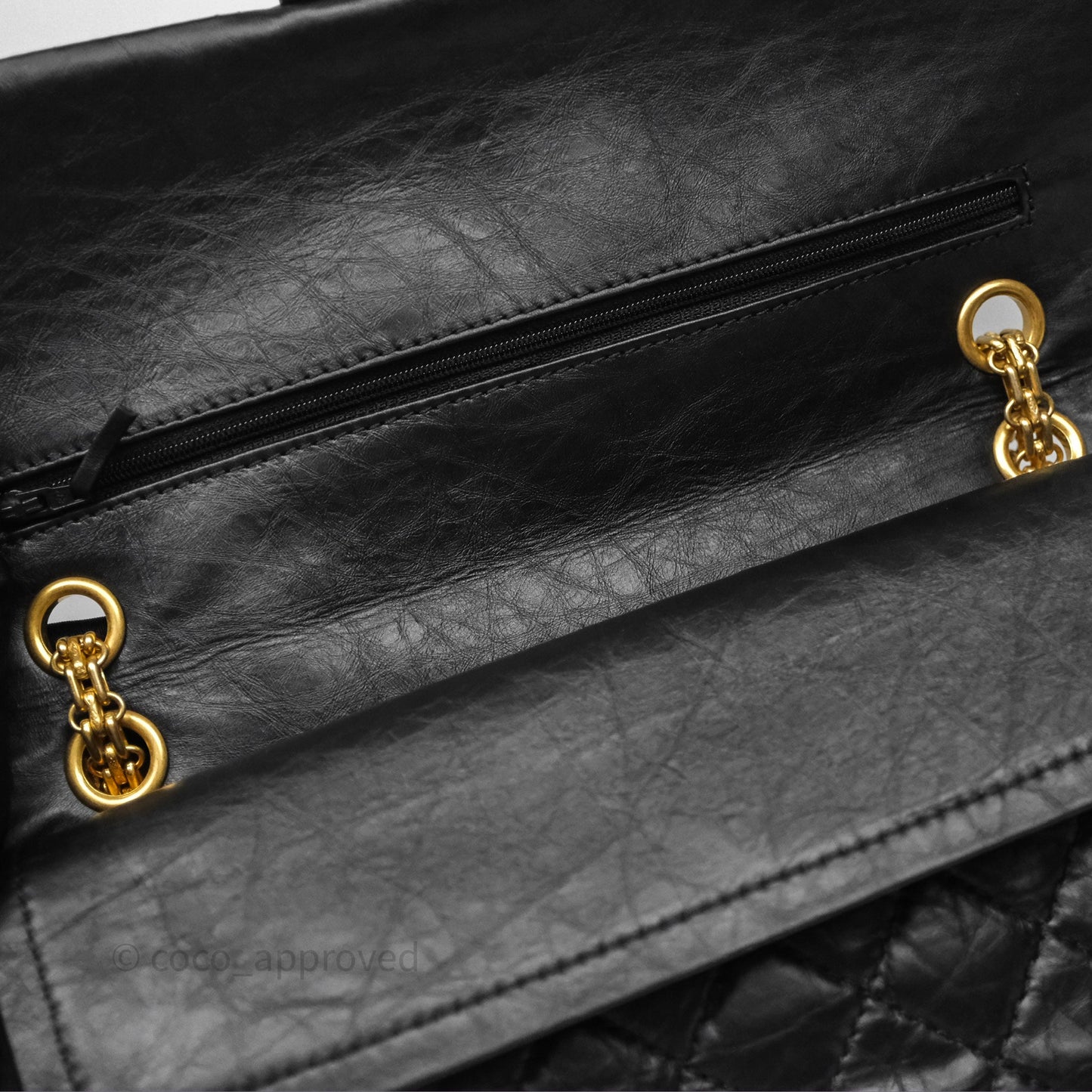 Chanel Reissue 226 Quilted Aged Calfskin Black Aged Gold Hardware