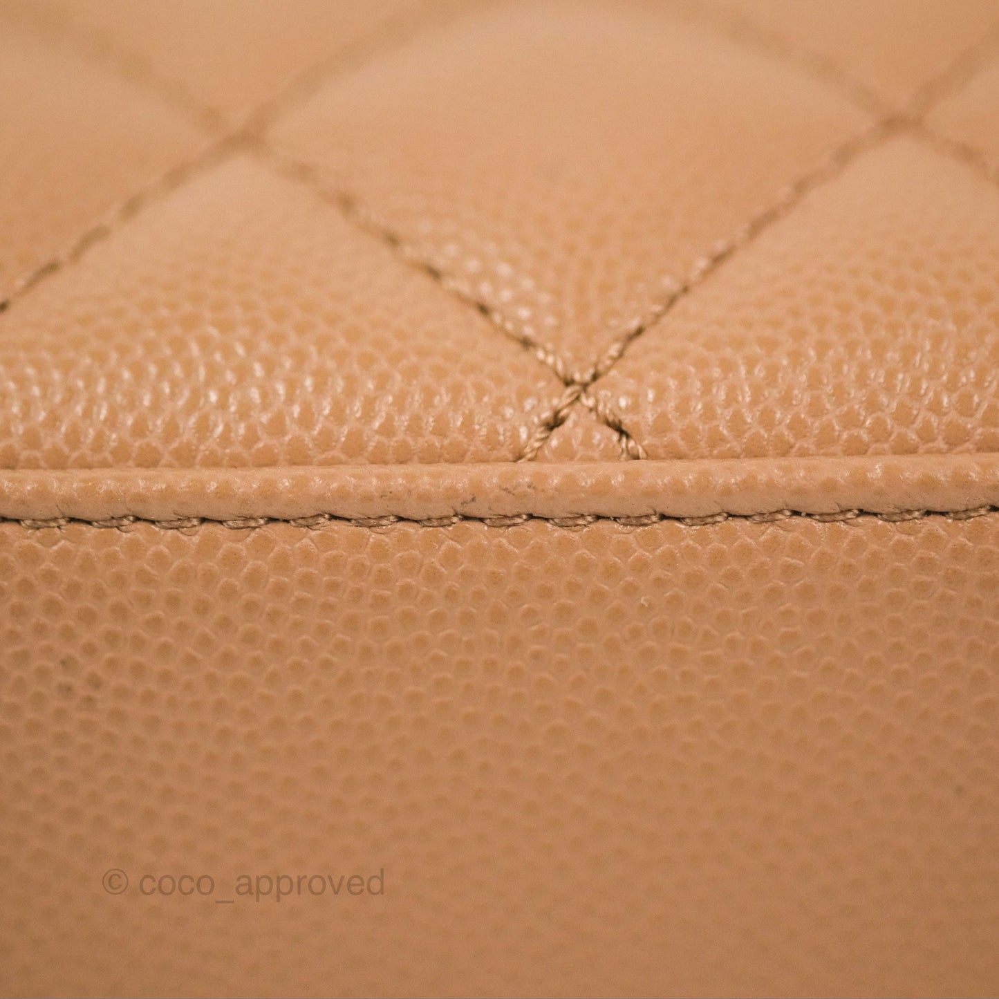 Chanel Small Coco Handle Dark Beige Caviar Gold Hardware