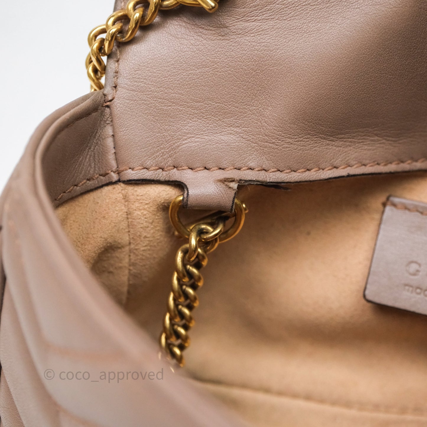 Gucci GG Marmont Matelassé Leather Super Mini Bag Dusty Pink