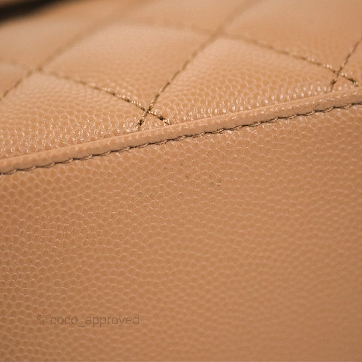 Chanel Small Coco Handle Dark Beige Caviar Gold Hardware