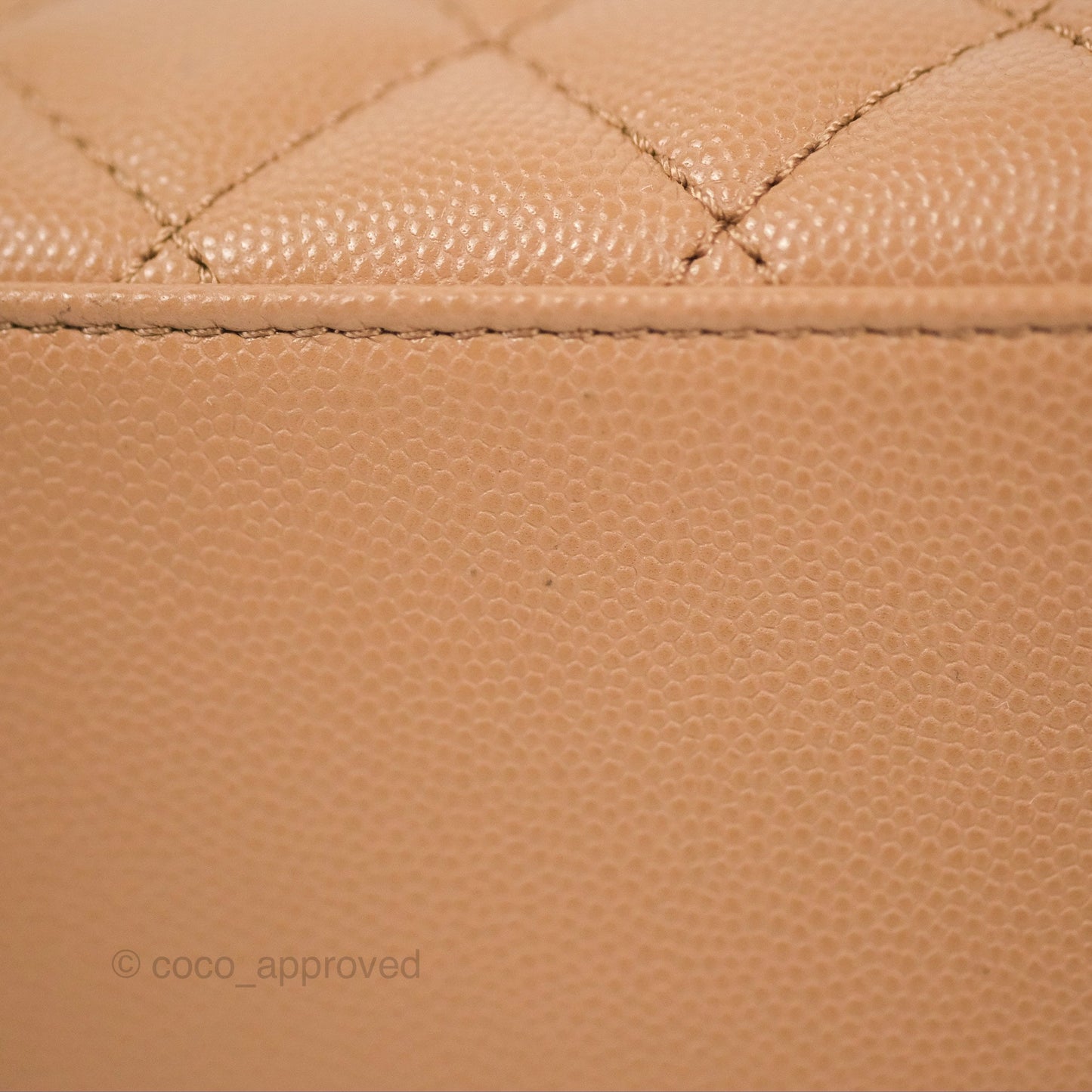 Chanel Small Coco Handle Dark Beige Caviar Gold Hardware