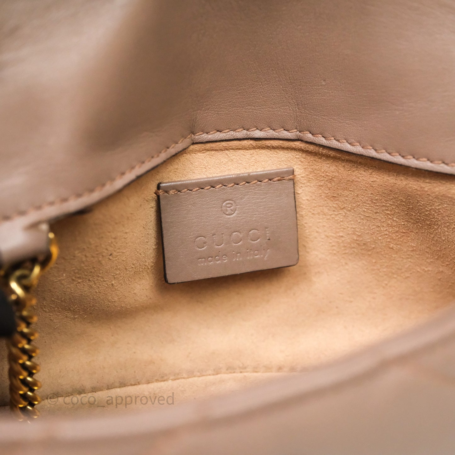 Gucci GG Marmont Matelassé Leather Super Mini Bag Dusty Pink