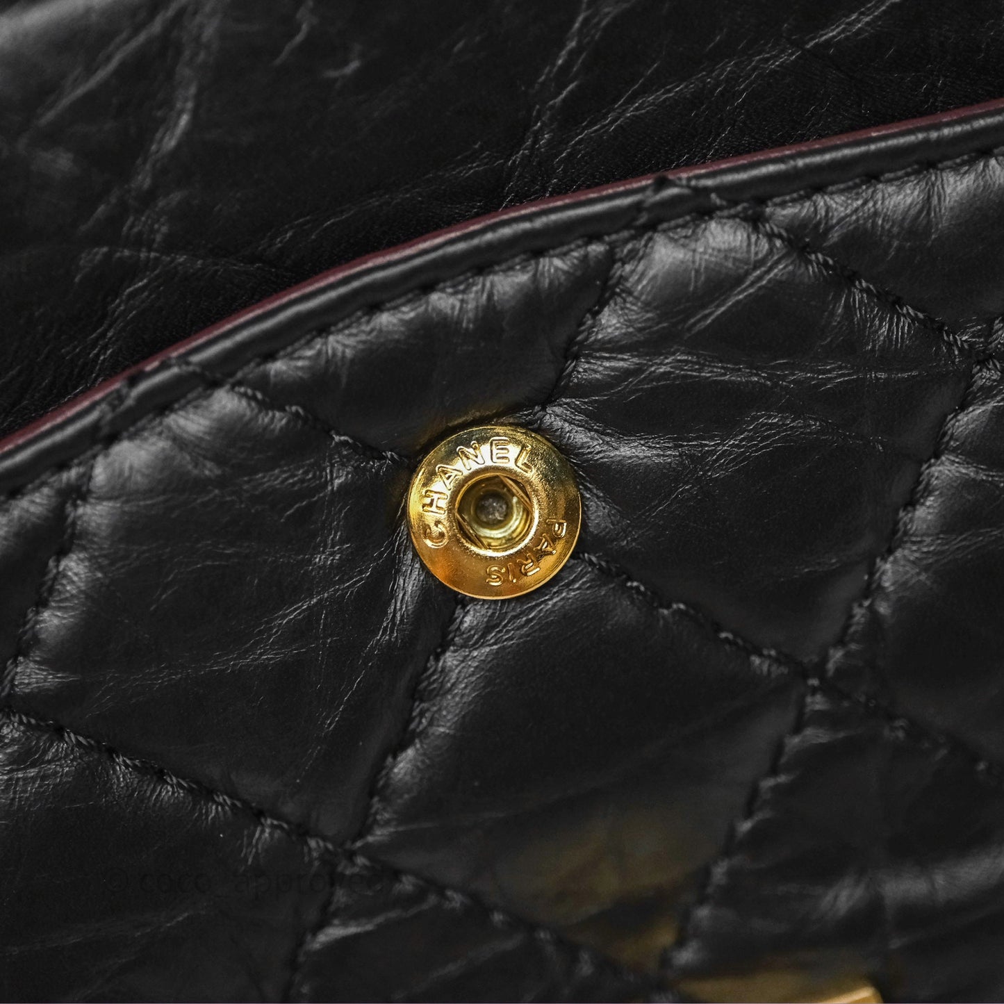 Chanel Reissue 226 Quilted Aged Calfskin Black Aged Gold Hardware
