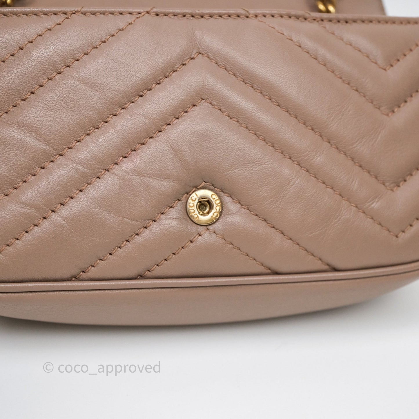 Gucci GG Marmont Matelassé Leather Super Mini Bag Dusty Pink
