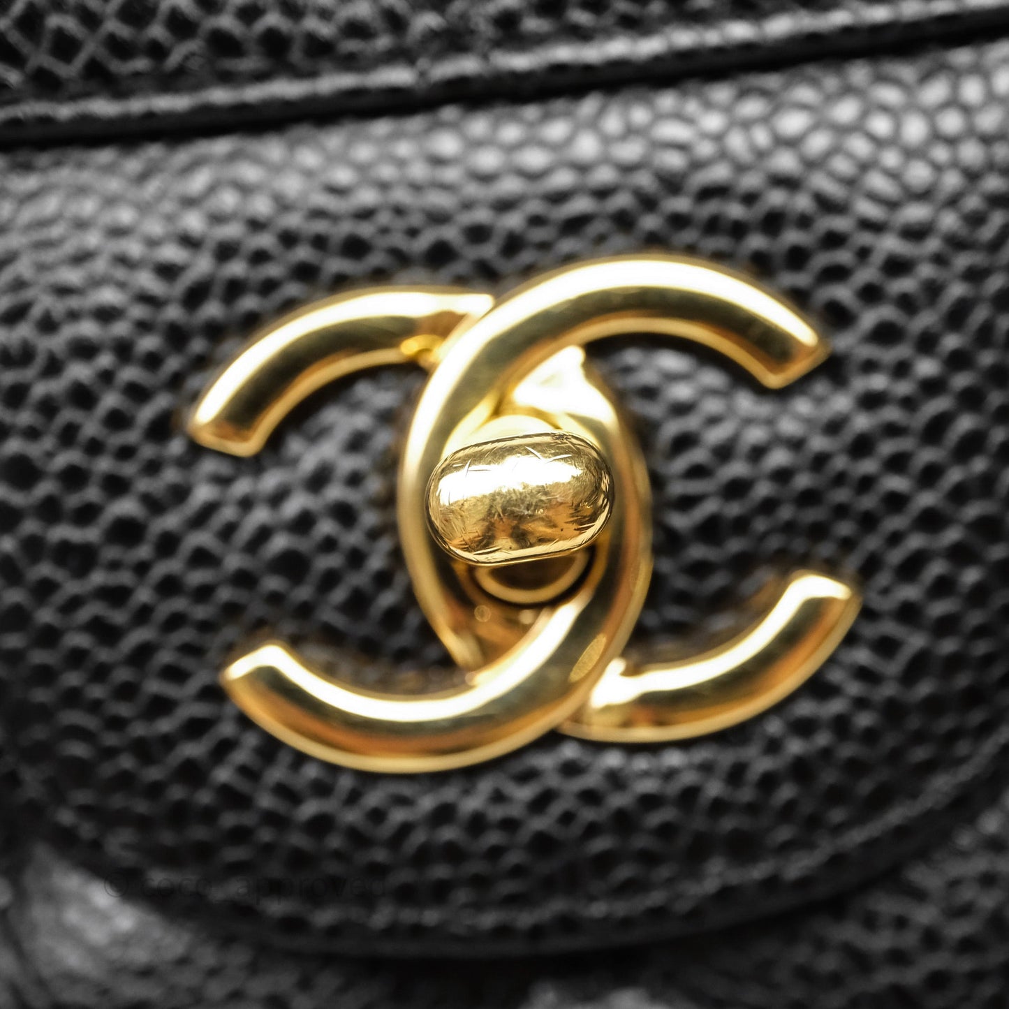 Chanel Jumbo Double Flap Quilted Black Caviar Gold Hardware⁣⁣