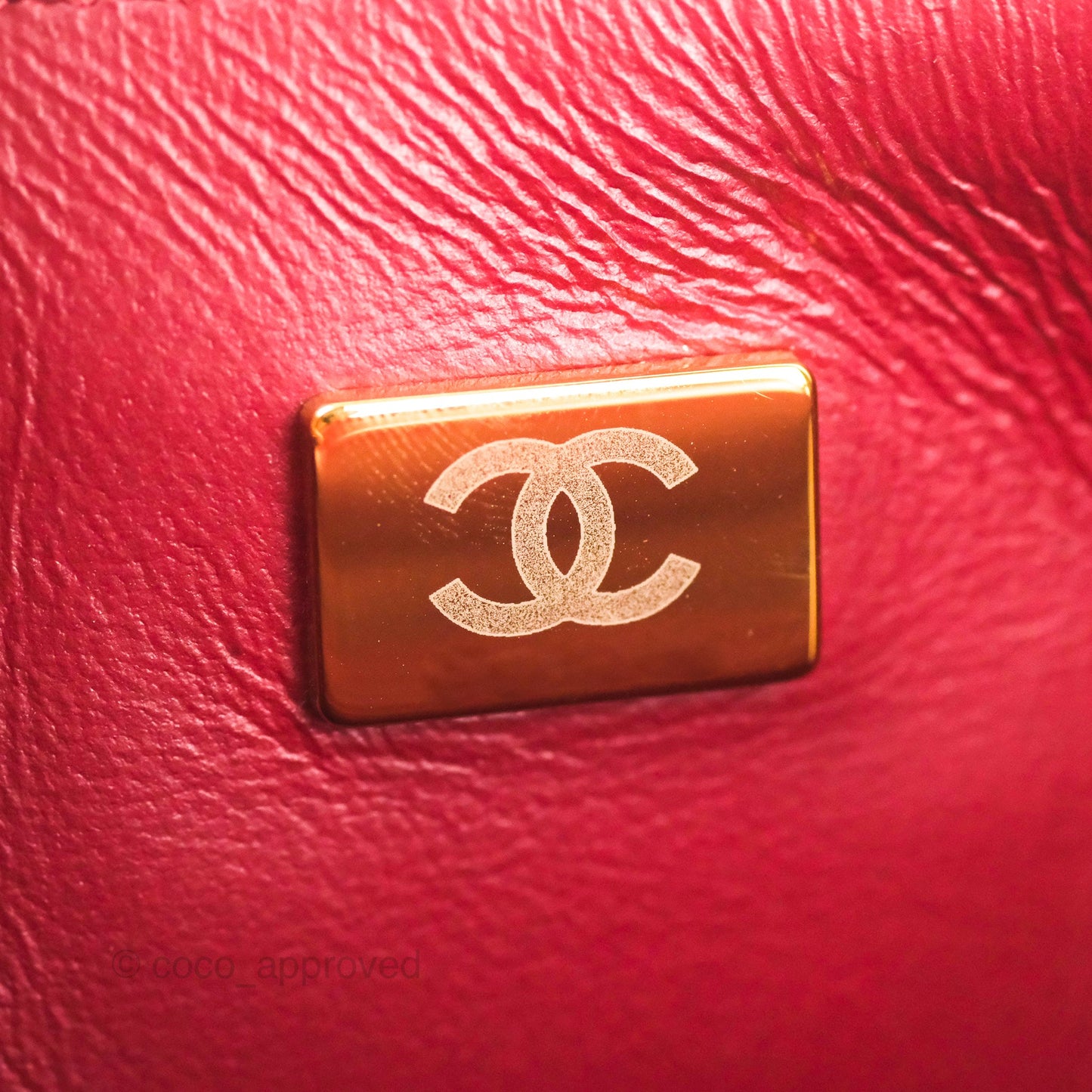 Chanel Quilted Mini Square Flap Red Wine Lambskin Gold Hardware