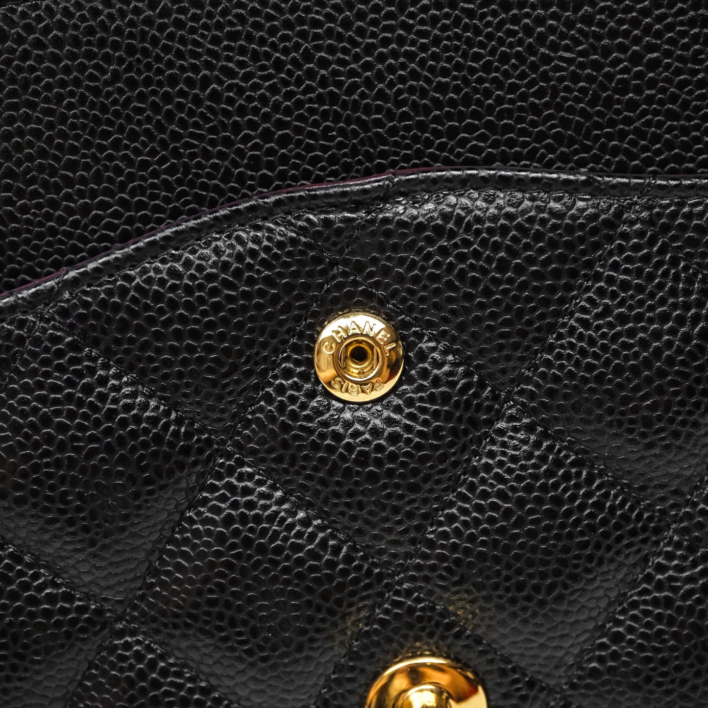 Chanel Jumbo Double Flap Quilted Black Caviar Gold Hardware⁣⁣