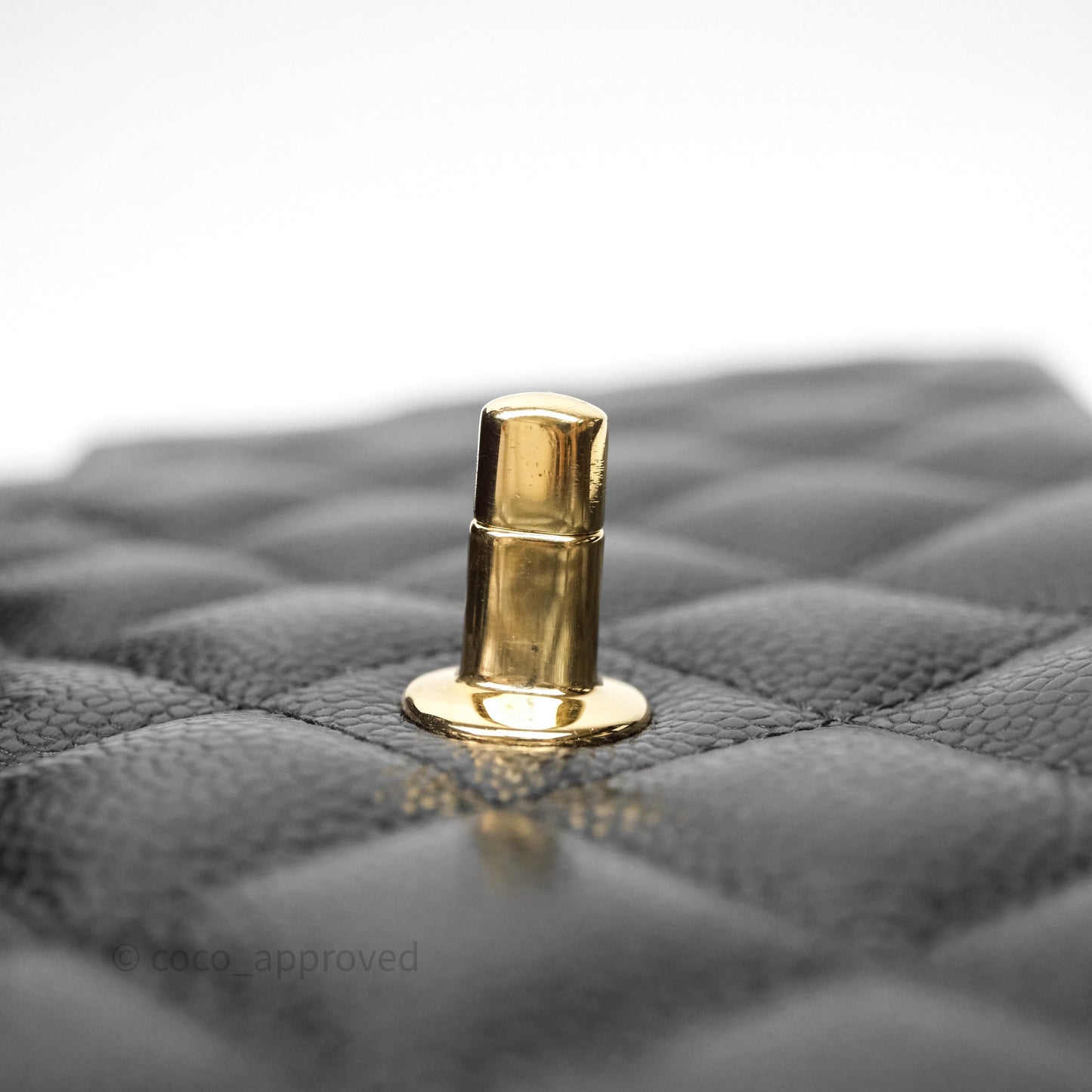 Chanel Jumbo Double Flap Quilted Black Caviar Gold Hardware⁣⁣