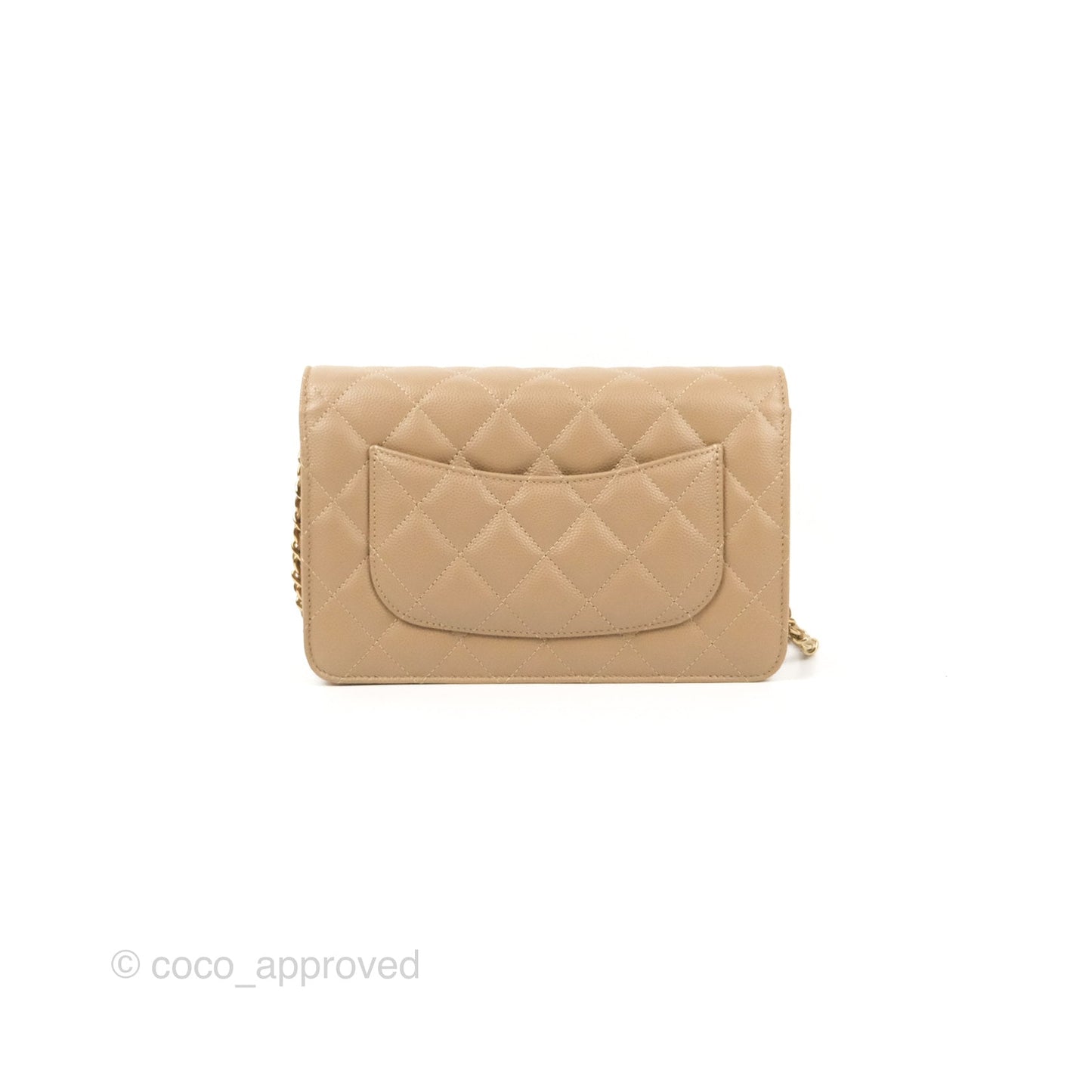 Chanel Quilted Classic WOC Dark Beige Caviar Gold Hardware