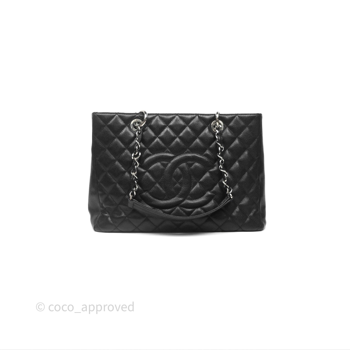 Chanel GST Black Caviar Silver Hardware