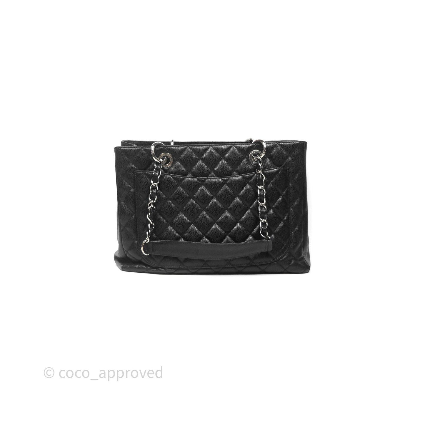 Chanel GST Black Caviar Silver Hardware