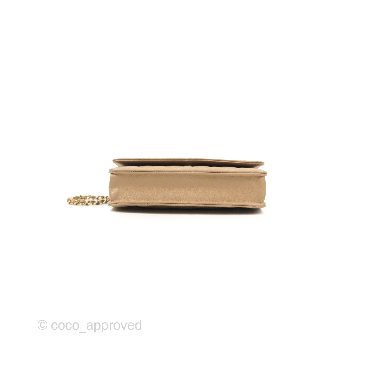 Chanel Quilted Classic WOC Dark Beige Caviar Gold Hardware