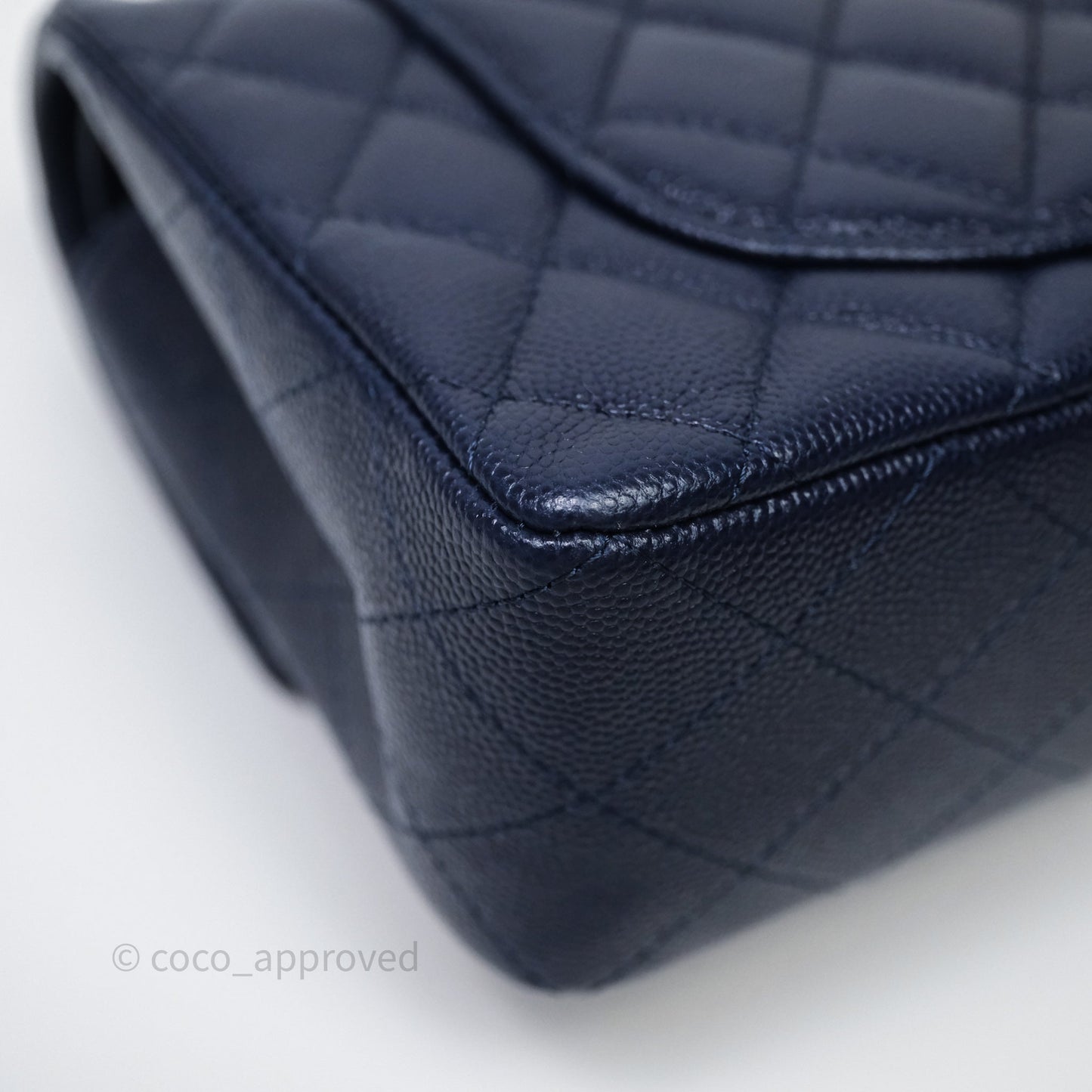 Chanel Small Classic Flap Quilted Navy Caviar Gold Hardware
