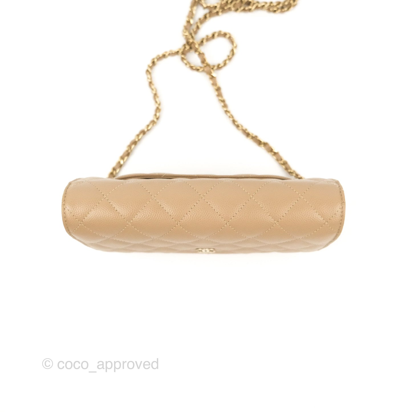 Chanel Quilted Classic WOC Dark Beige Caviar Gold Hardware