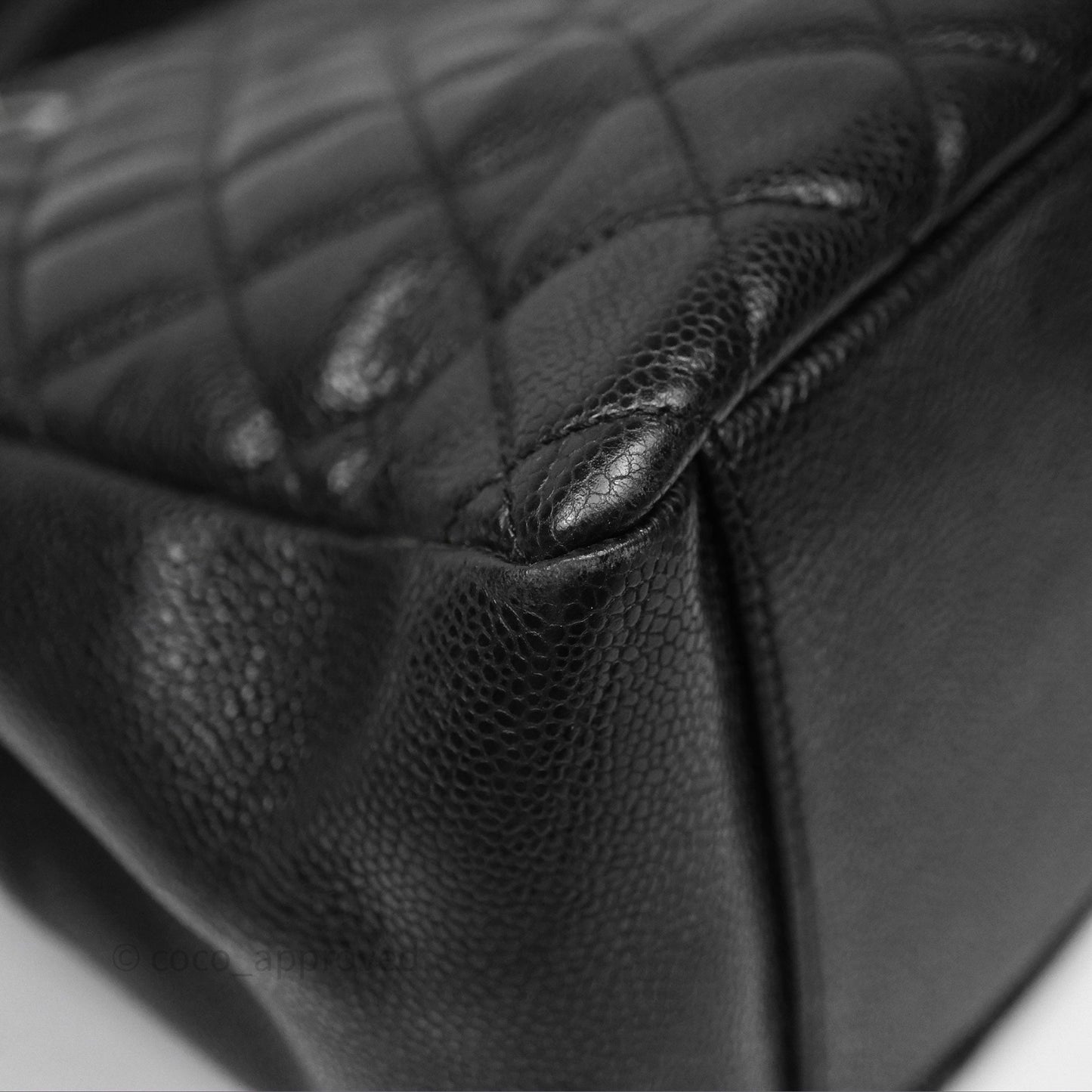 Chanel GST Black Caviar Silver Hardware