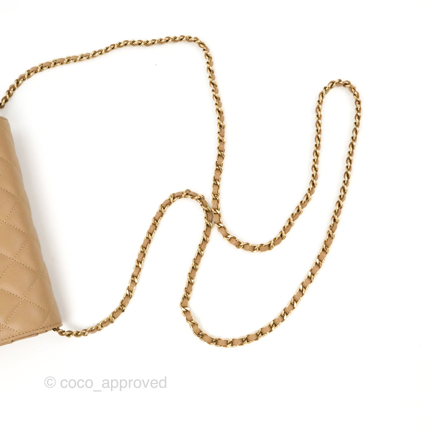 Chanel Quilted Classic WOC Dark Beige Caviar Gold Hardware