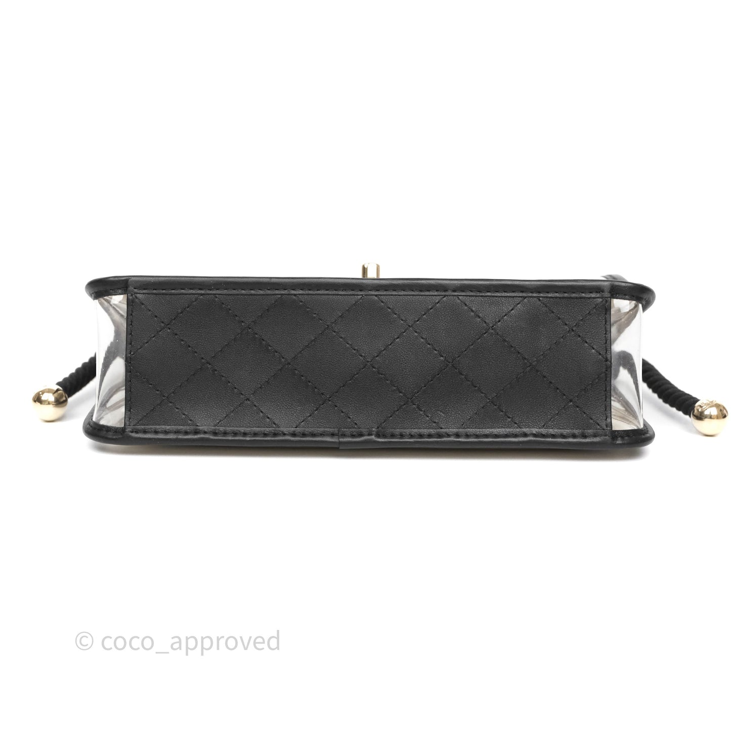 Chanel Medium Sand By The Sea PVC Flap Black Lambskin Gold Hardware