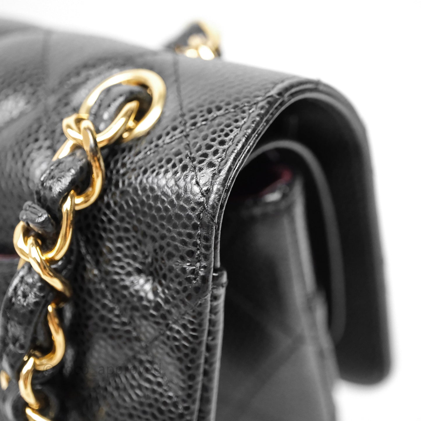 Chanel Jumbo Double Flap Quilted Black Caviar Gold Hardware⁣⁣