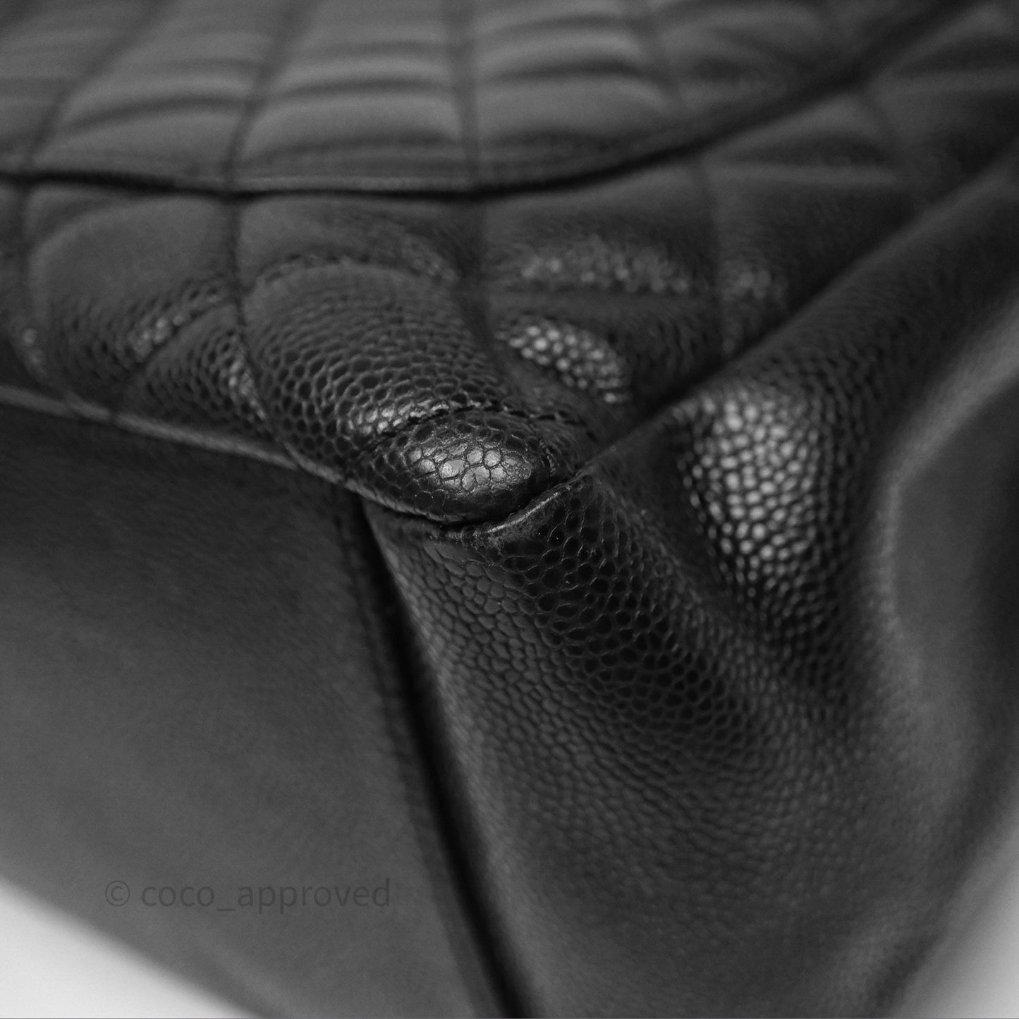 Chanel GST Black Caviar Silver Hardware
