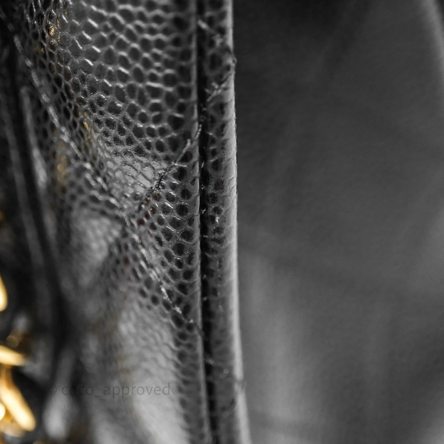 Chanel Jumbo Double Flap Quilted Black Caviar Gold Hardware⁣⁣