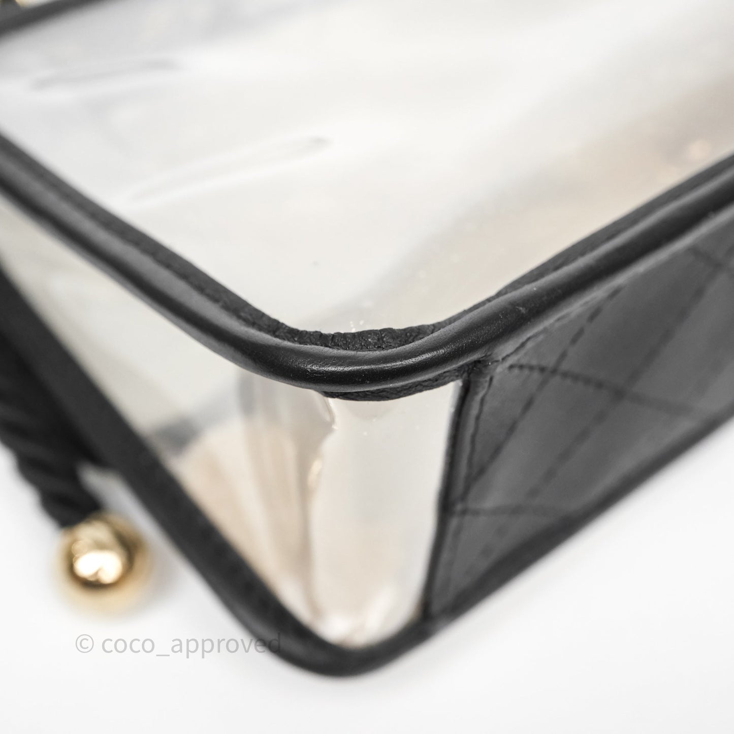 Chanel Medium Sand By The Sea PVC Flap Black Lambskin Gold Hardware