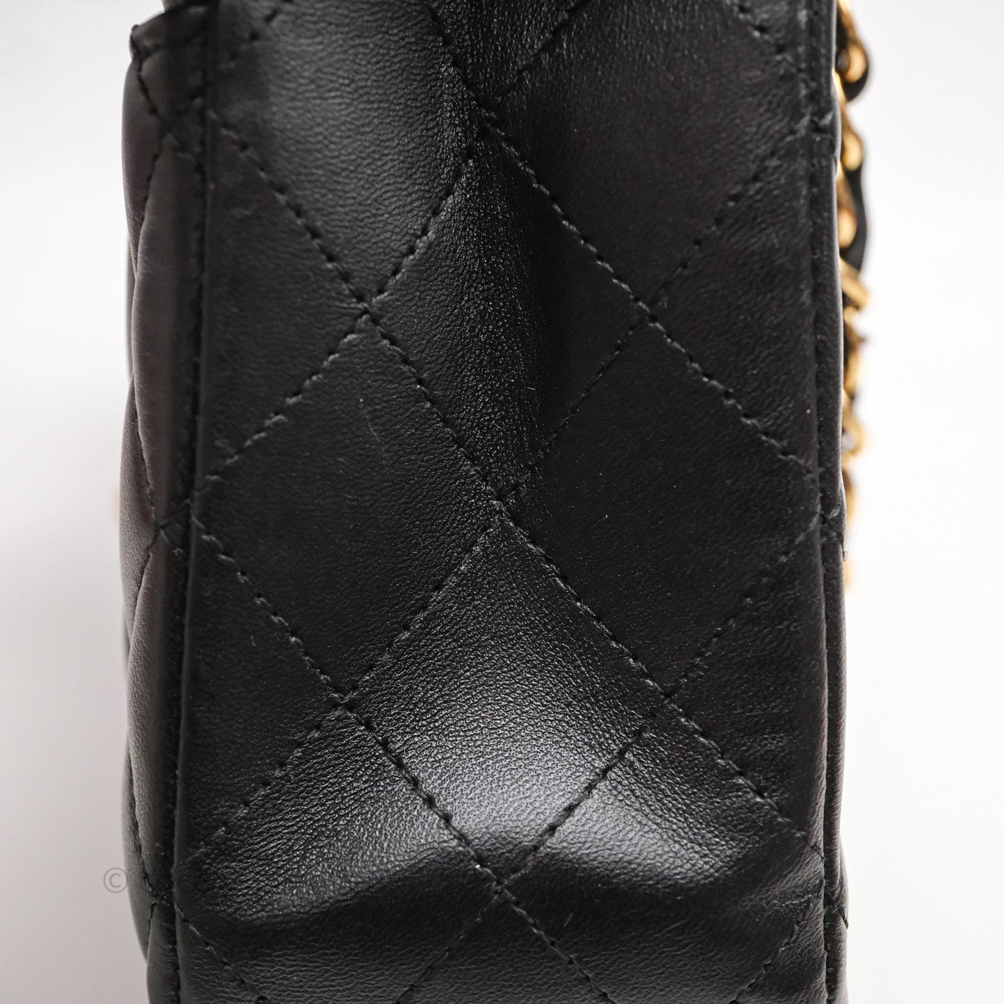 Chanel Classic M/L Medium Flap Quilted Black Lambskin Gold Hardware