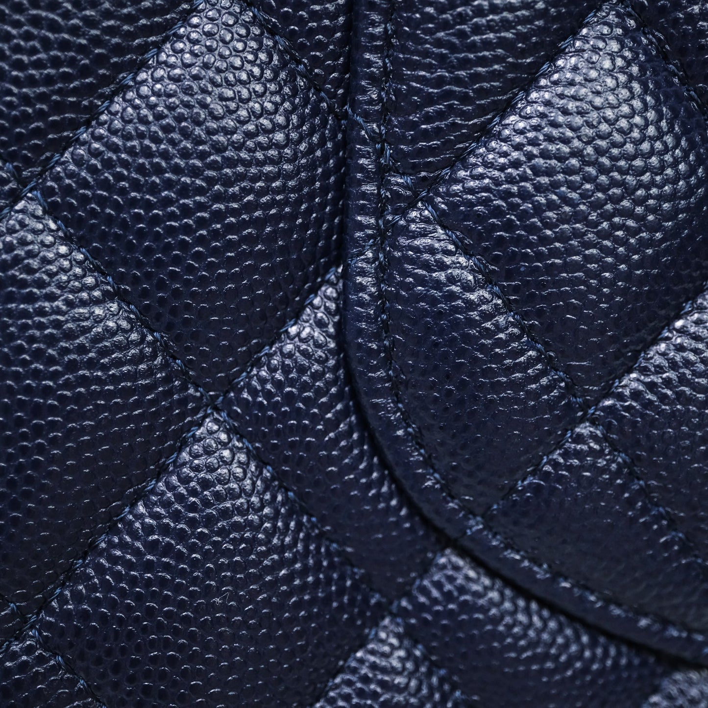 Chanel Small Classic Flap Quilted Navy Caviar Gold Hardware