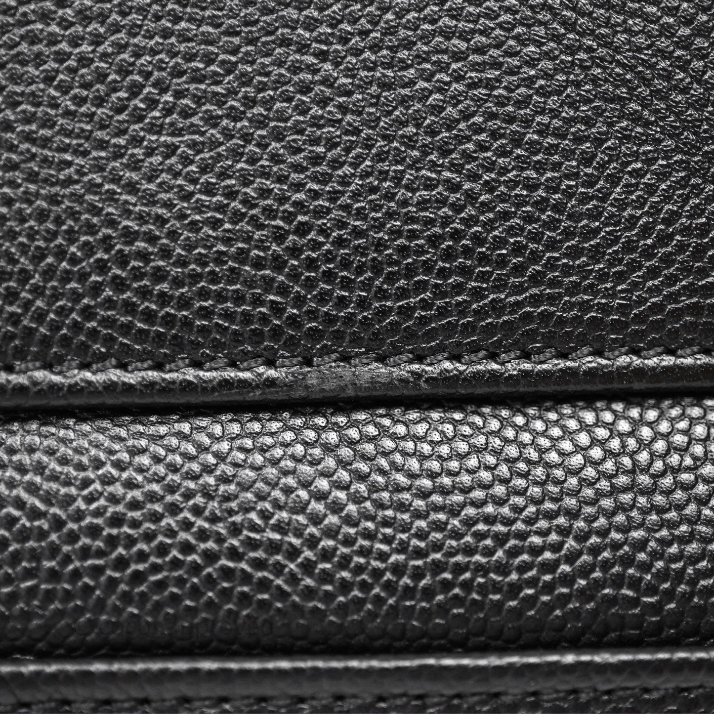 Chanel Quilted Medium CC Filigree Vanity Case Black Caviar Aged Gold Hardware