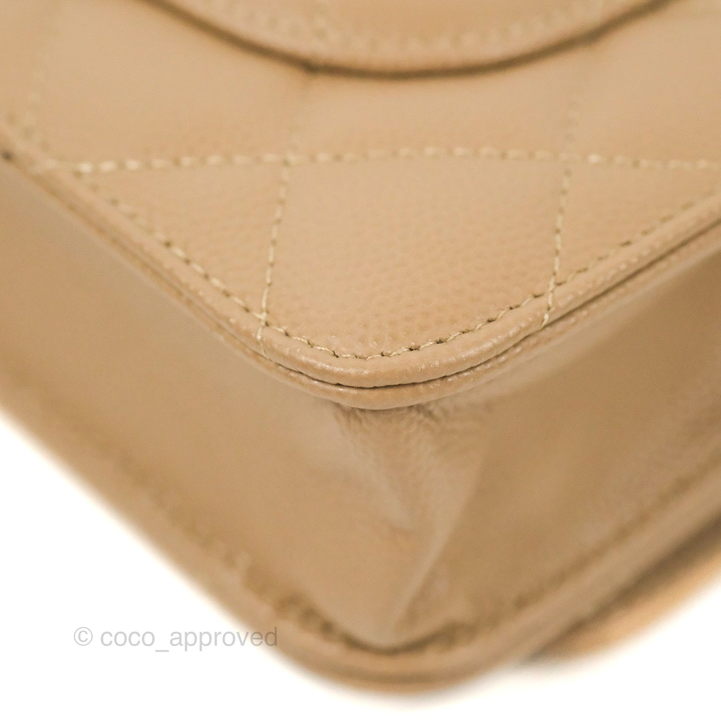 Chanel Quilted Classic WOC Dark Beige Caviar Gold Hardware