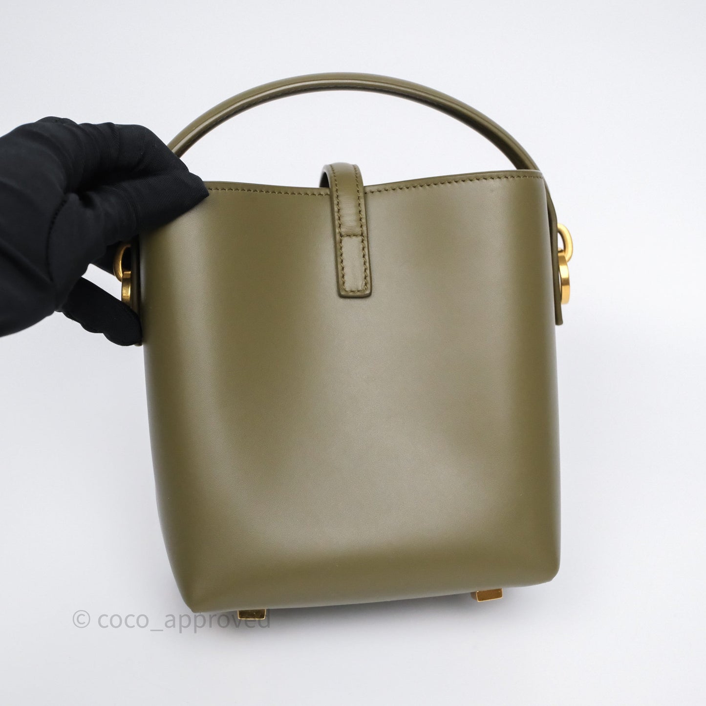 Saint Laurent LE 37 Mini in Shiny Leather Elmwood
