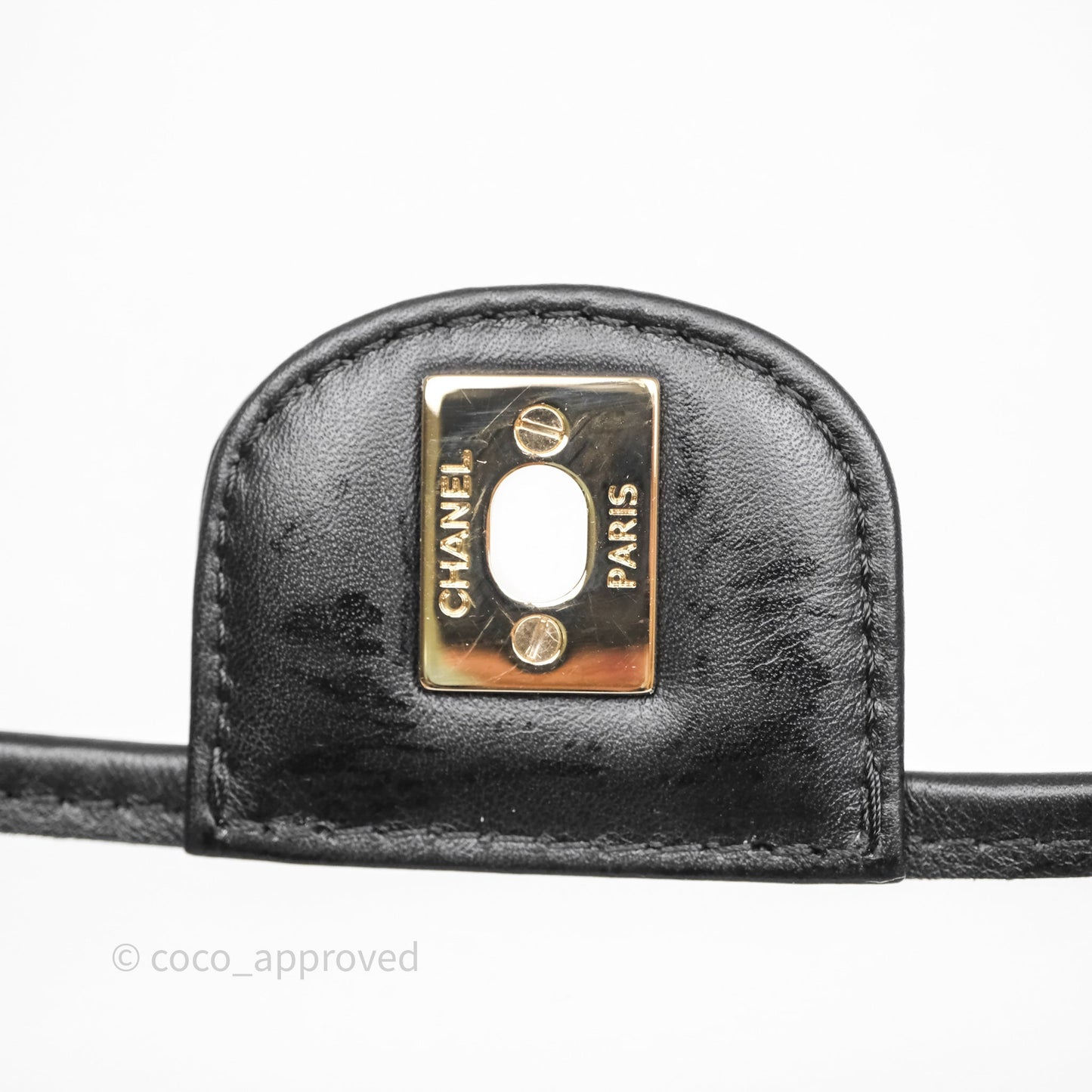 Chanel Medium Sand By The Sea PVC Flap Black Lambskin Gold Hardware