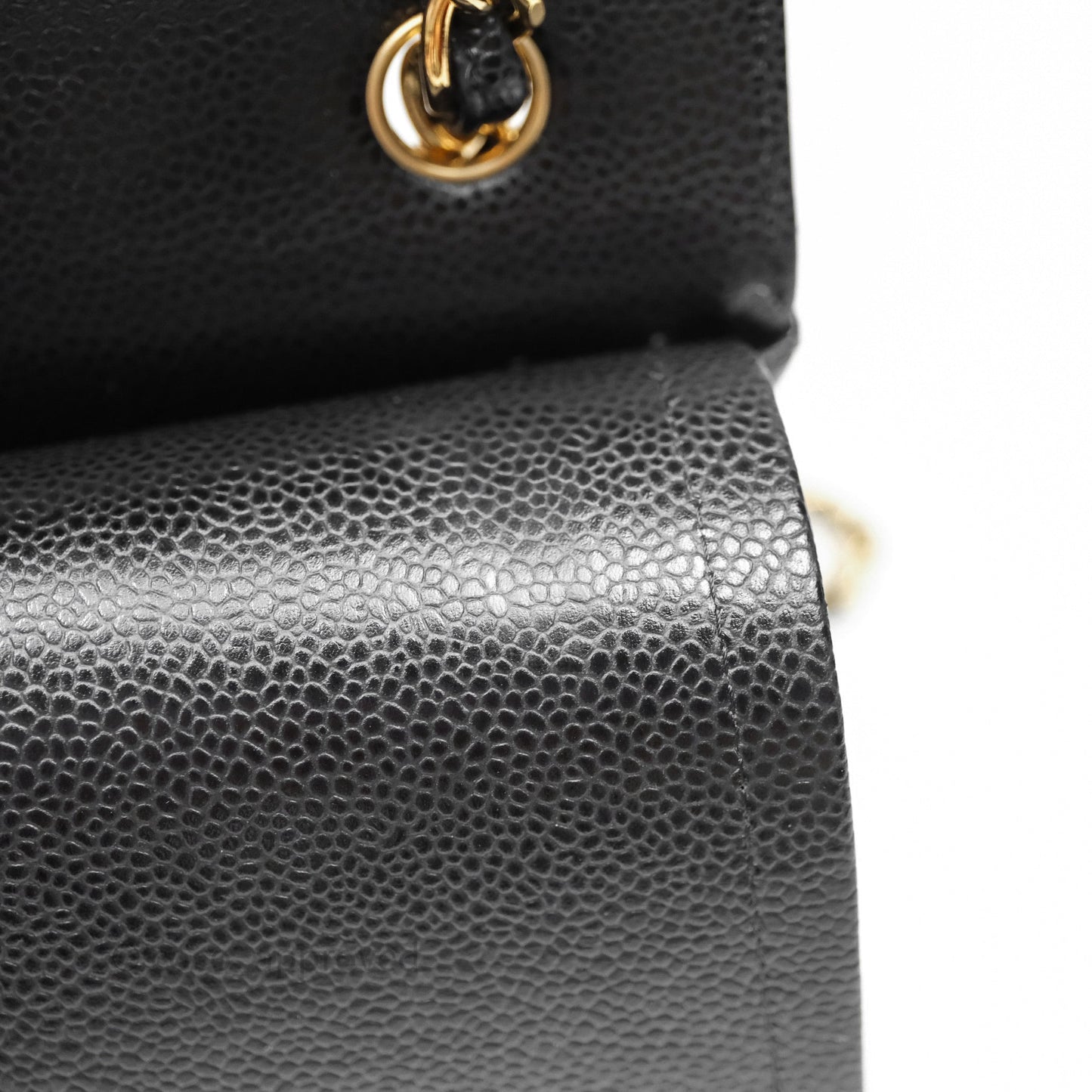 Chanel Jumbo Double Flap Quilted Black Caviar Gold Hardware⁣⁣