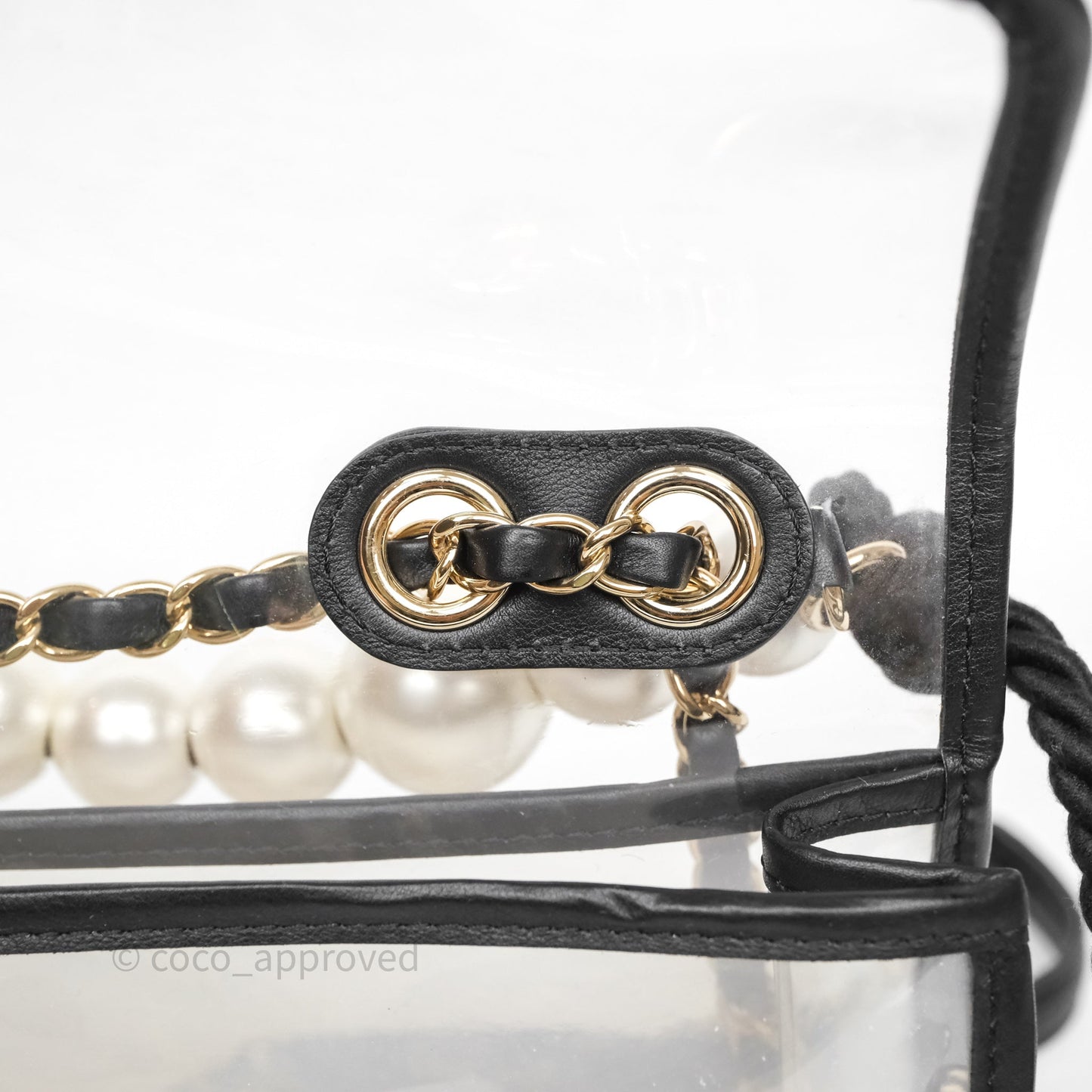 Chanel Medium Sand By The Sea PVC Flap Black Lambskin Gold Hardware