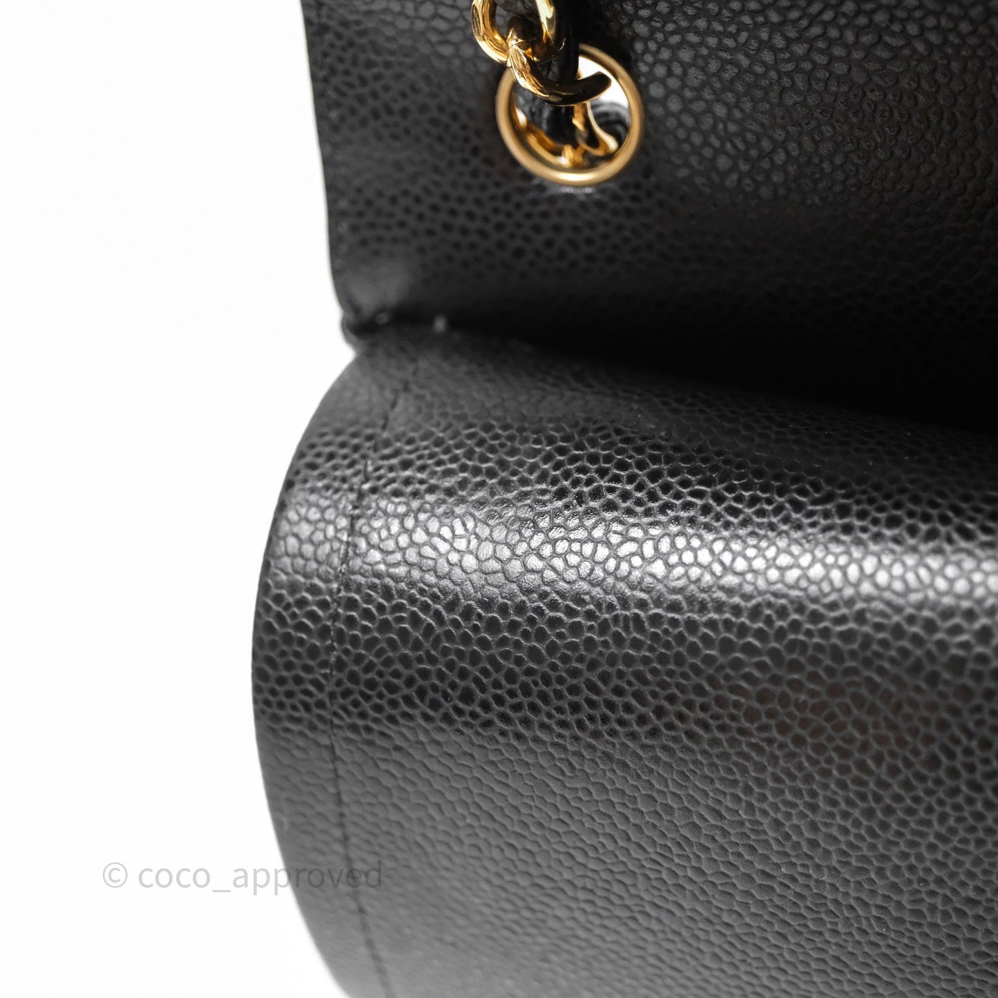 Chanel Jumbo Double Flap Quilted Black Caviar Gold Hardware⁣⁣