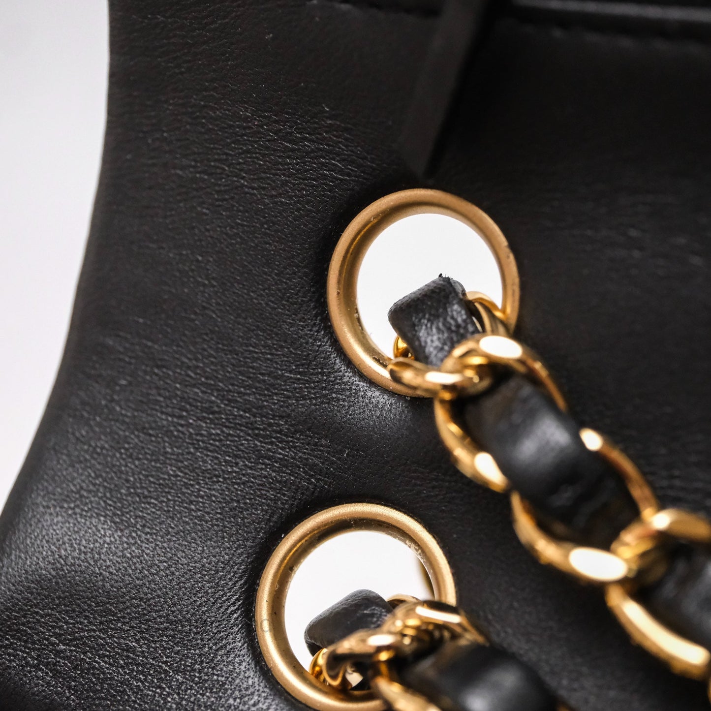 Chanel Classic M/L Medium Flap Quilted Black Lambskin Gold Hardware