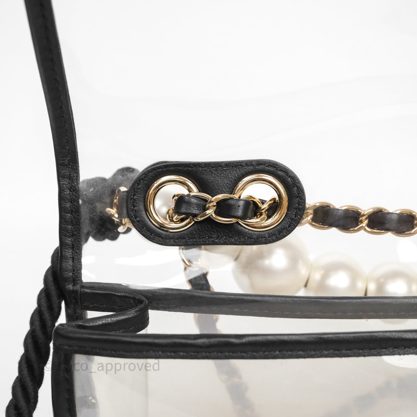 Chanel Medium Sand By The Sea PVC Flap Black Lambskin Gold Hardware