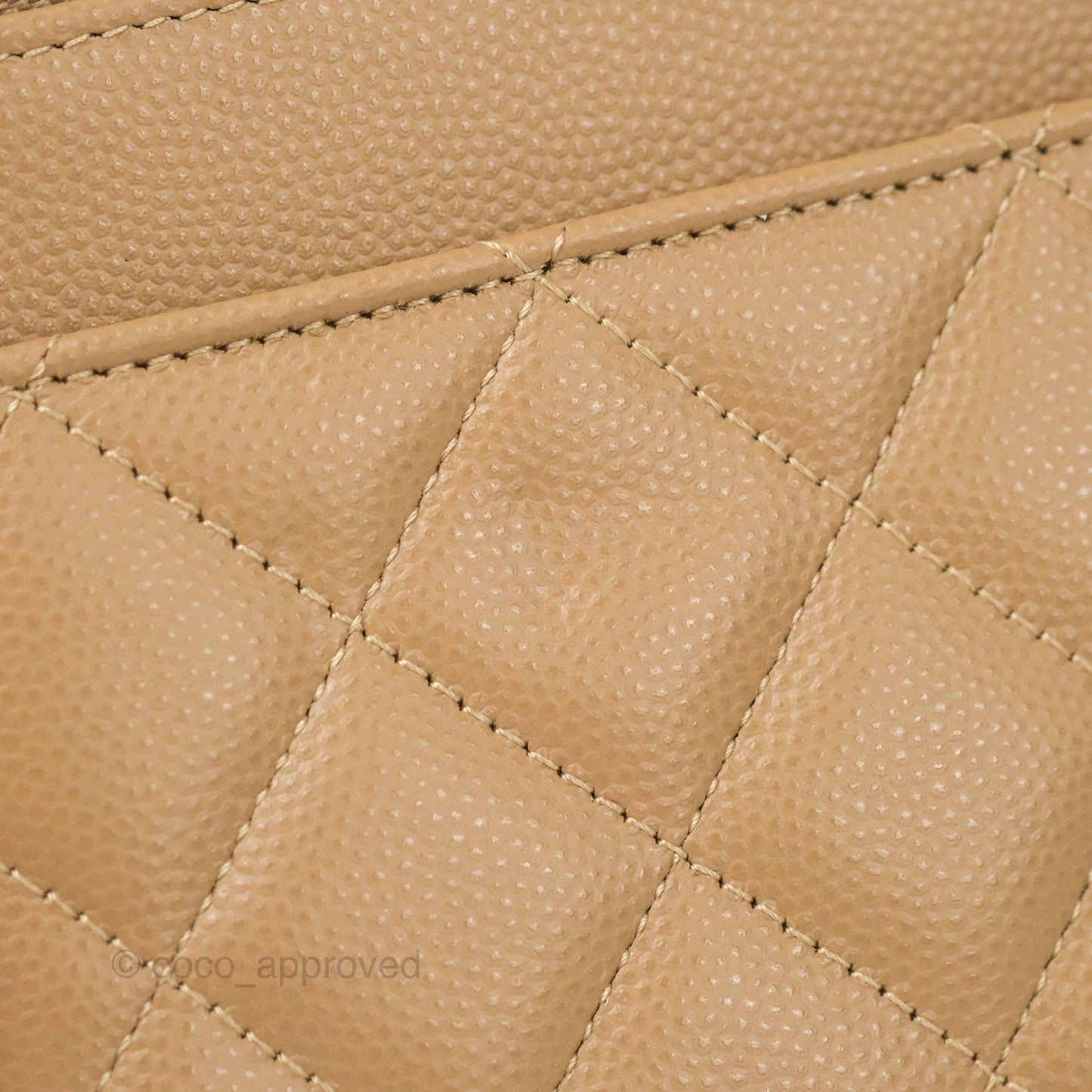 Chanel Quilted Classic WOC Dark Beige Caviar Gold Hardware