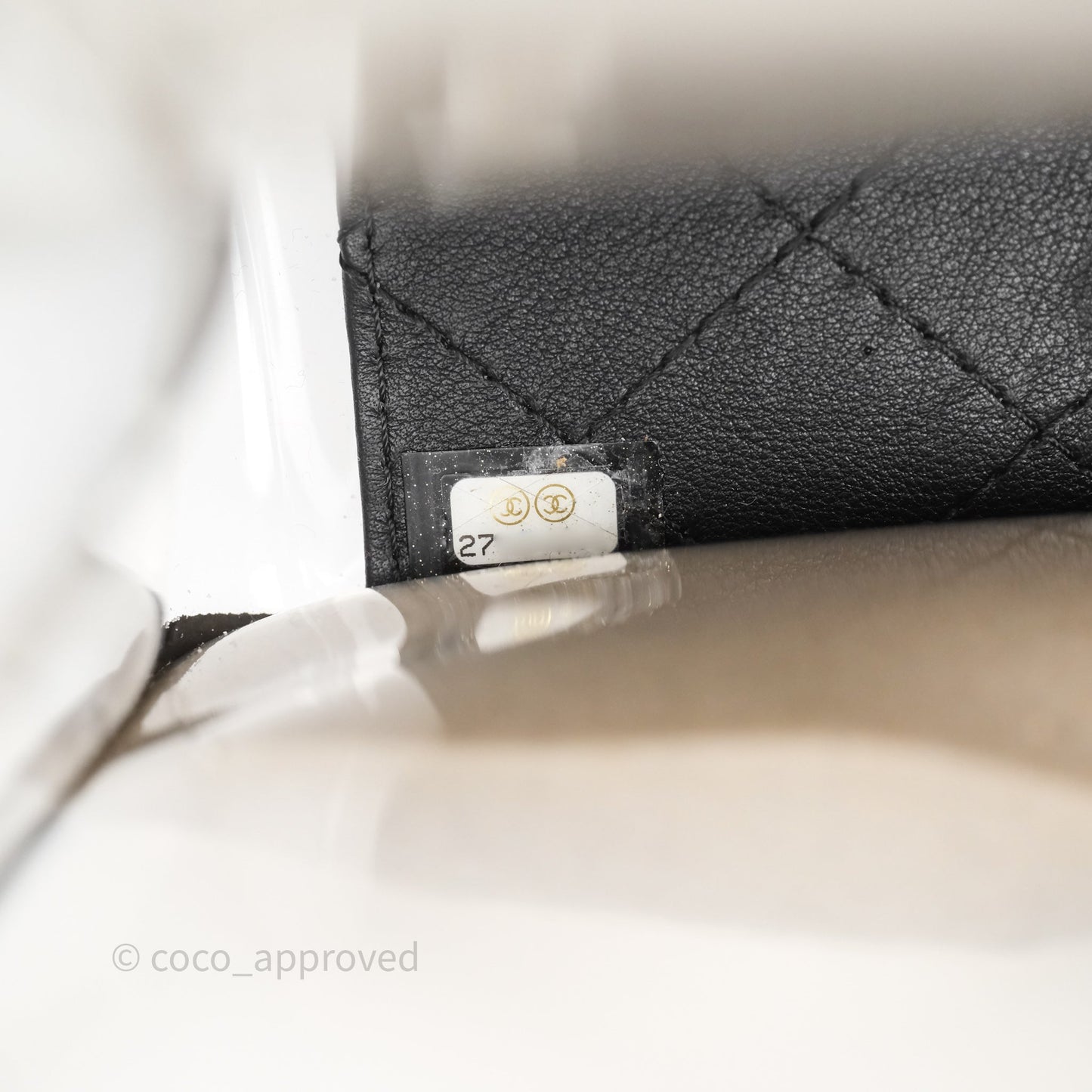 Chanel Medium Sand By The Sea PVC Flap Black Lambskin Gold Hardware