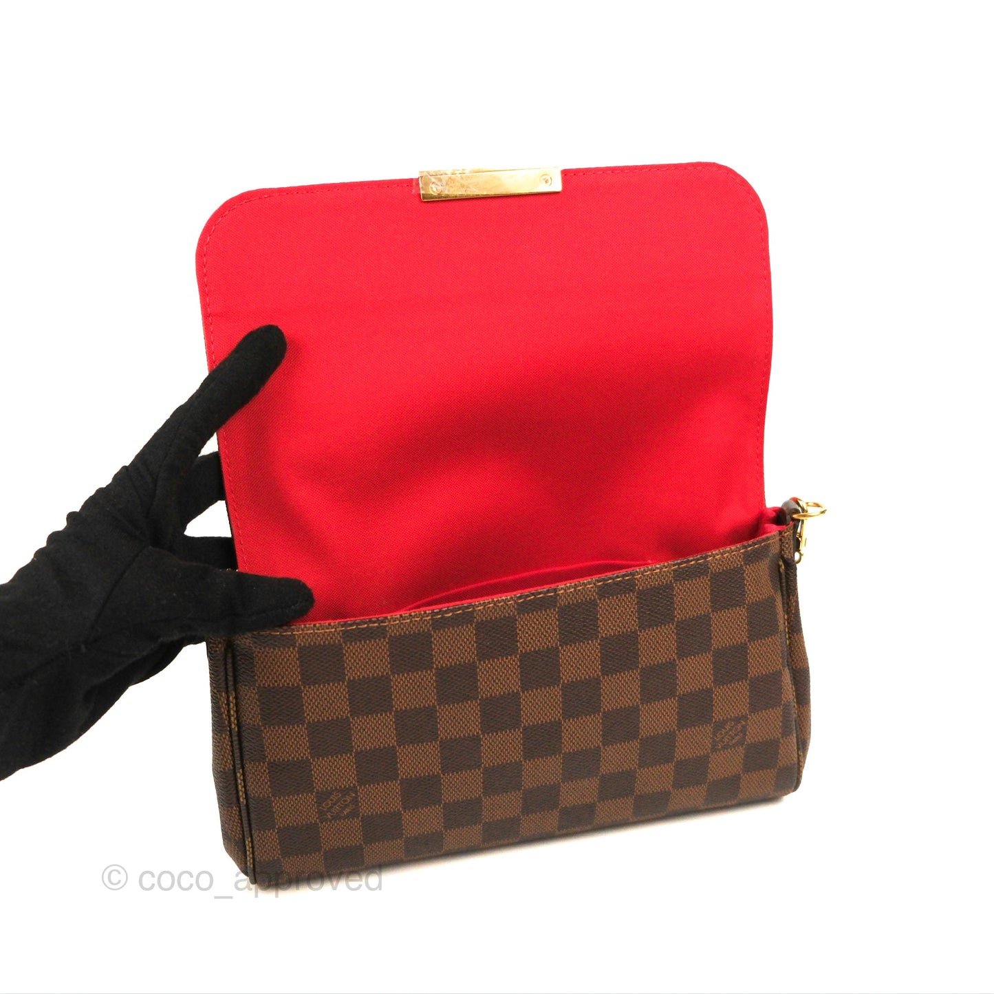 Louis Vuitton Favourite MM Flap Bag Damier Ebene