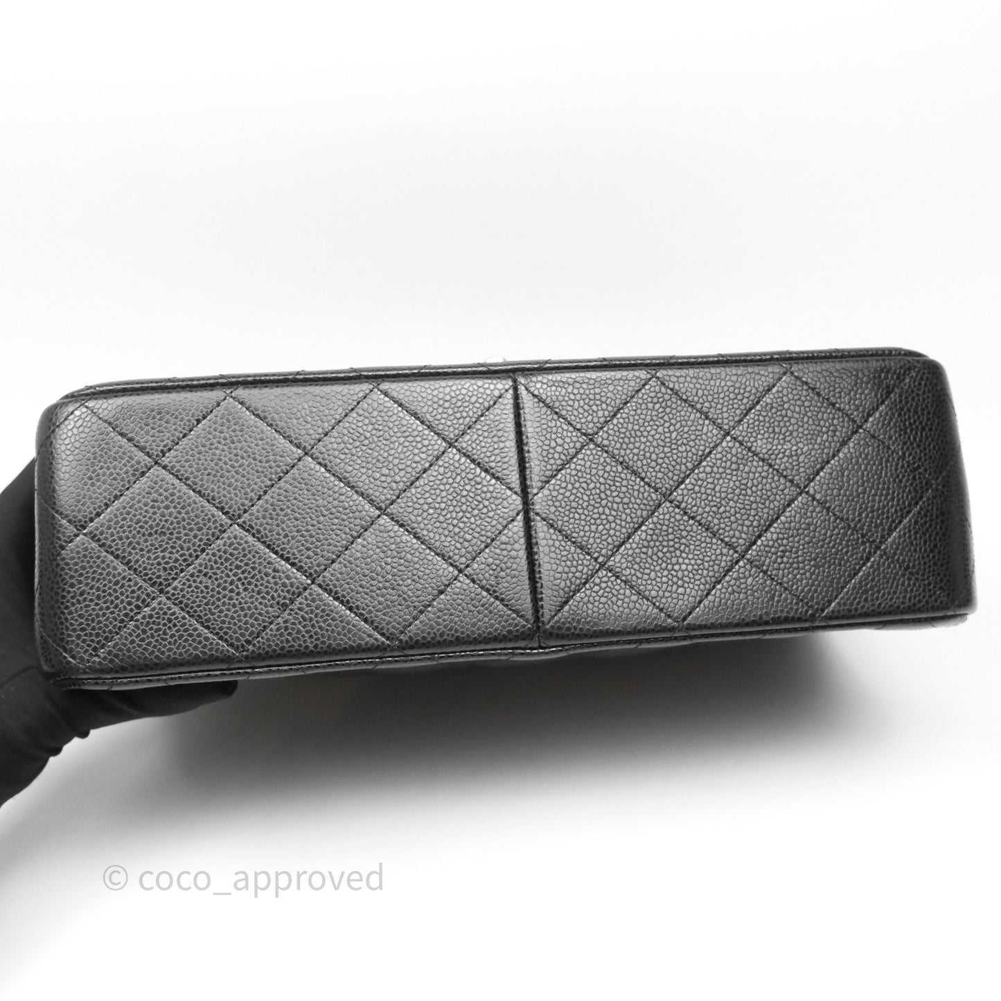 Chanel Jumbo Double Flap Quilted Black Caviar Gold Hardware⁣⁣