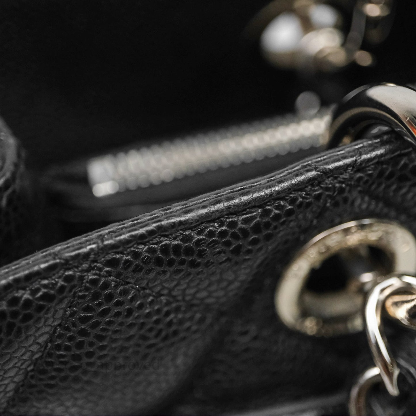 Chanel GST Black Caviar Silver Hardware