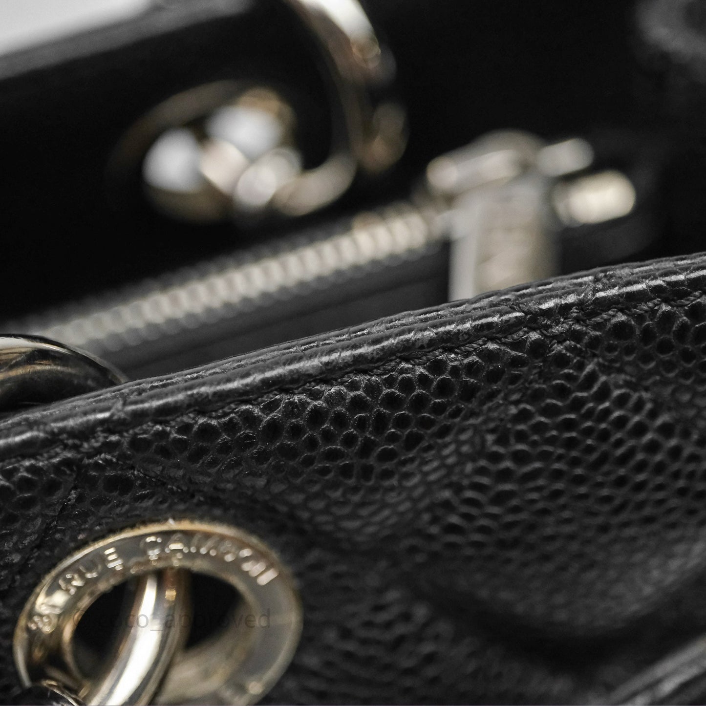Chanel GST Black Caviar Silver Hardware