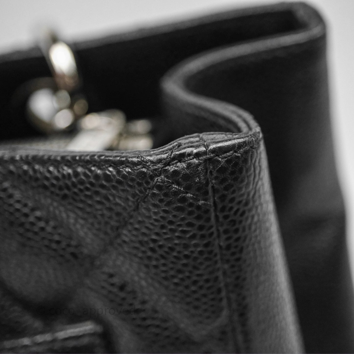 Chanel GST Black Caviar Silver Hardware