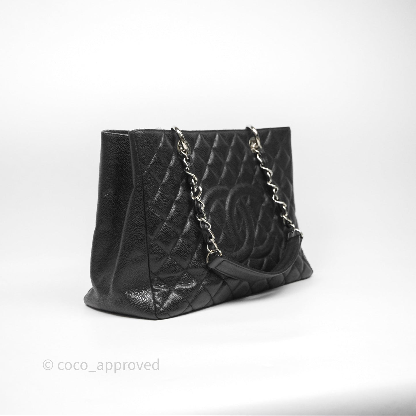 Chanel GST Black Caviar Silver Hardware