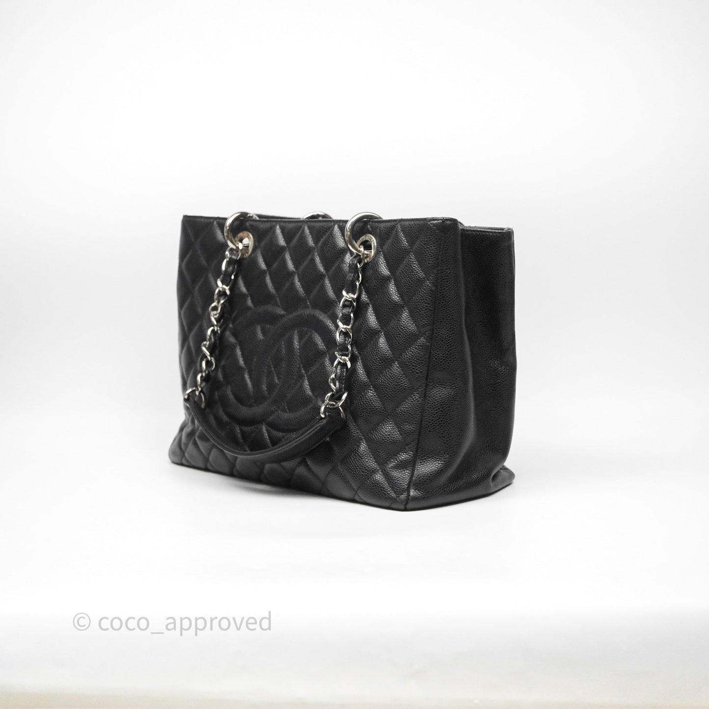 Chanel GST Black Caviar Silver Hardware