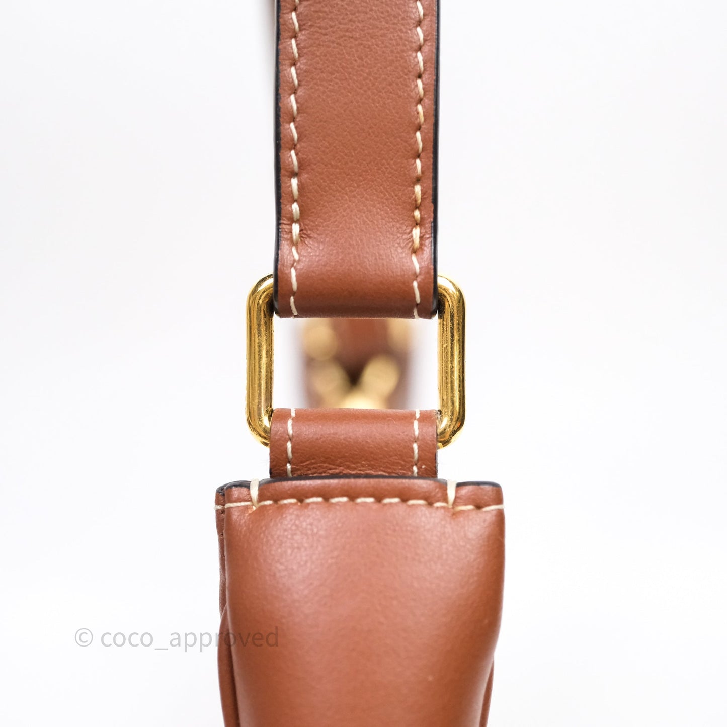 Celine Medium Ava Triomphe Logo Bag Tan Calfskin