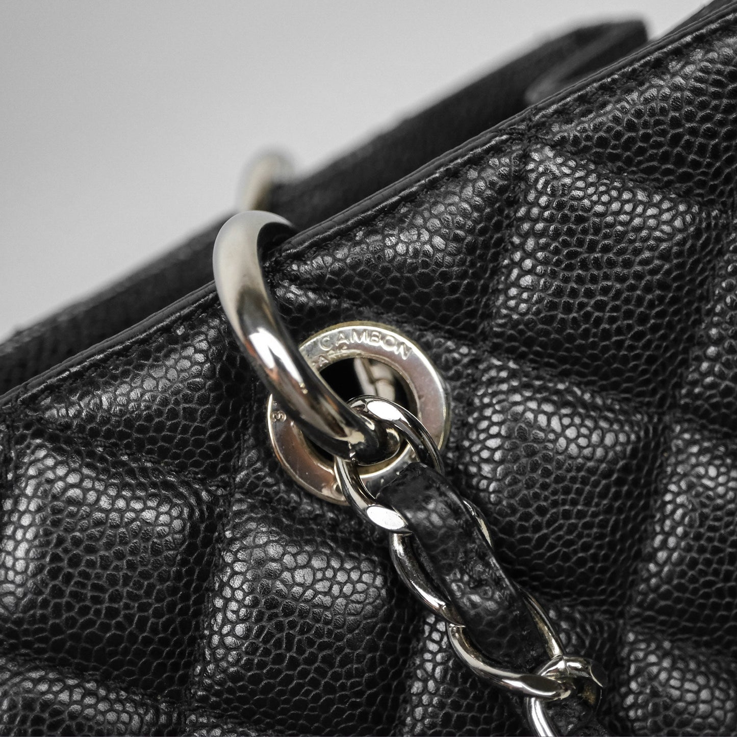Chanel GST Black Caviar Silver Hardware