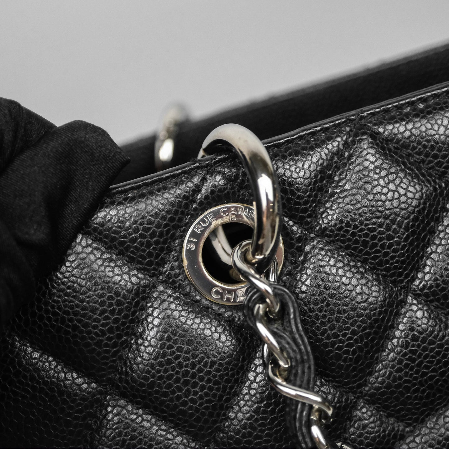 Chanel GST Black Caviar Silver Hardware