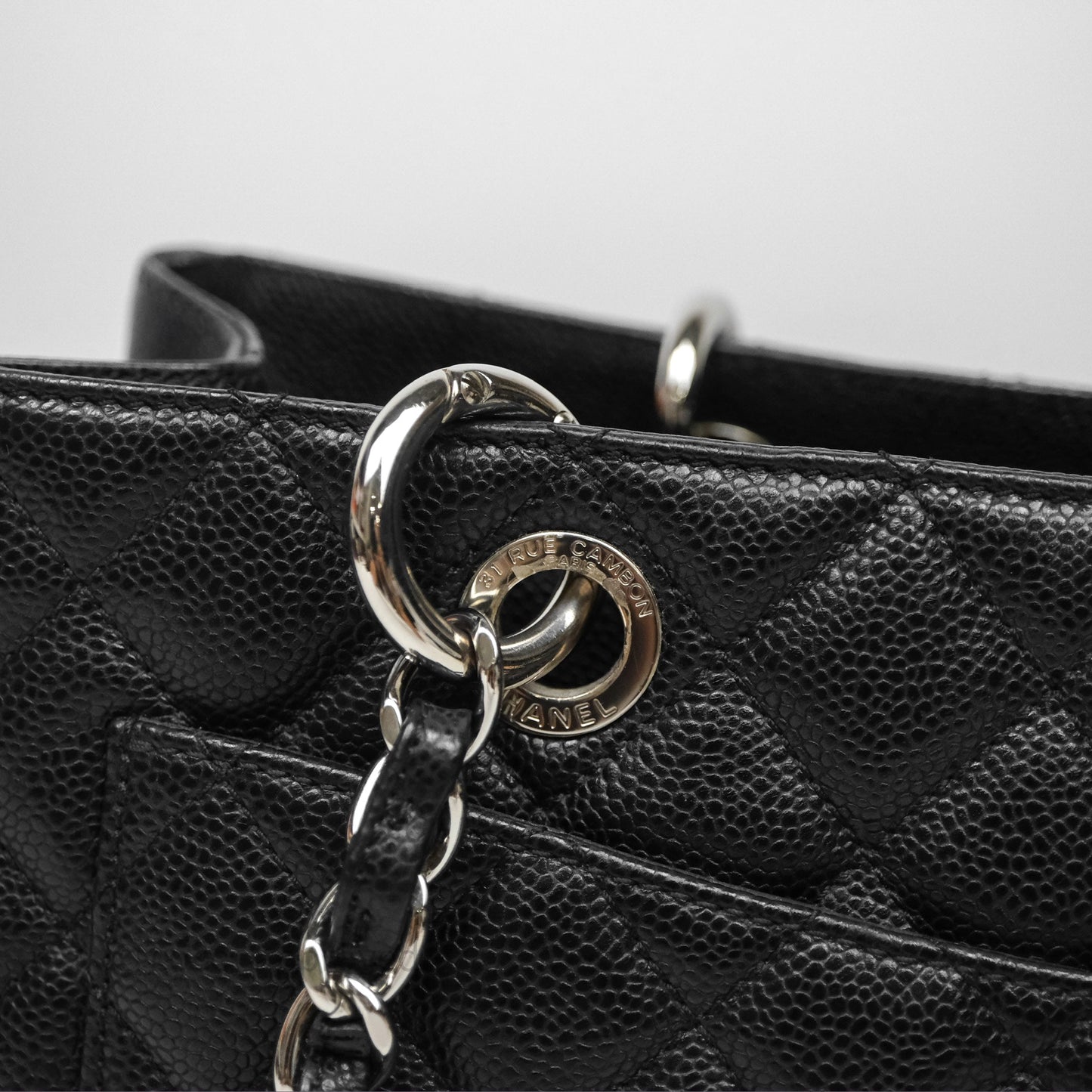 Chanel GST Black Caviar Silver Hardware