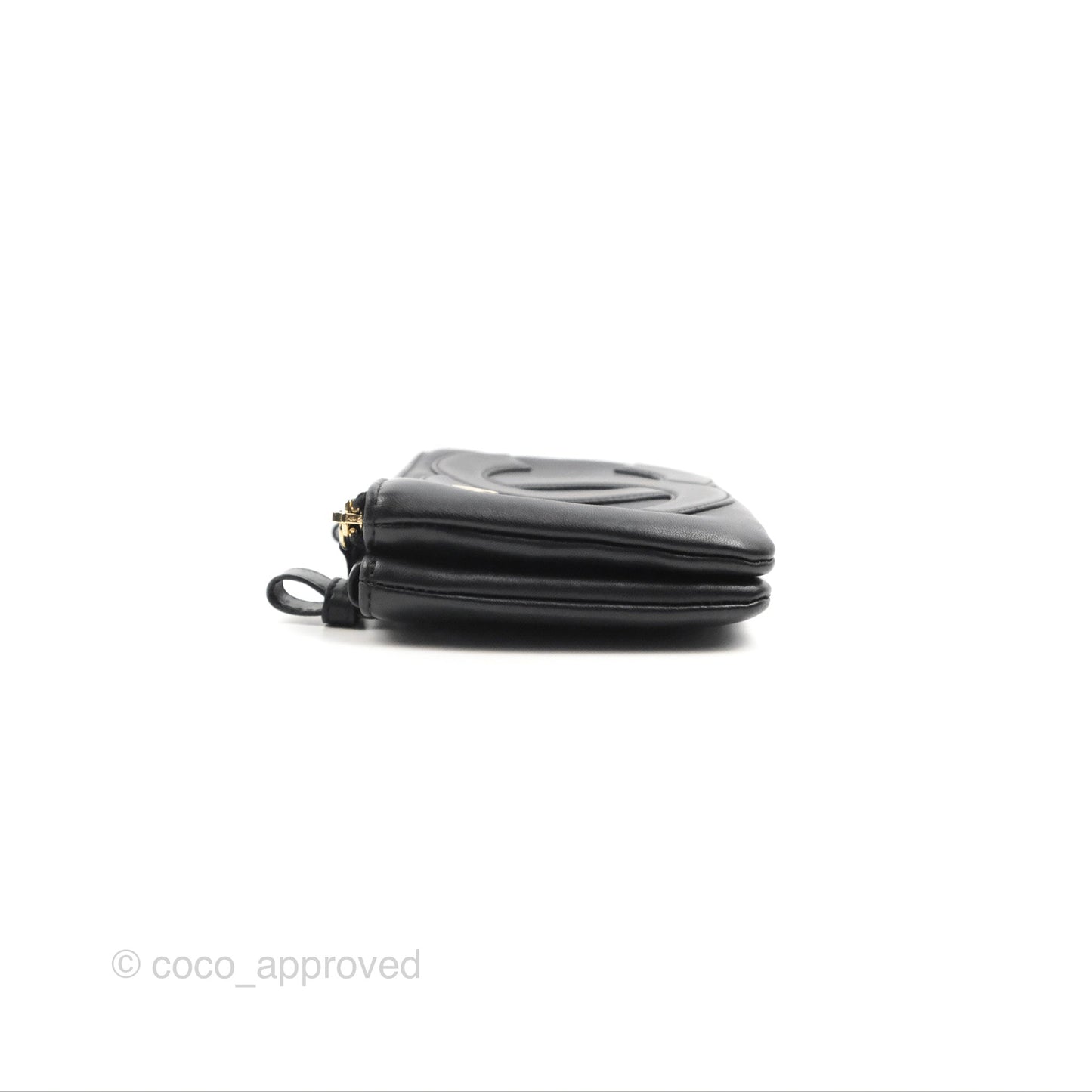 Chanel CC Mania Waist Belt Bag Black Lambskin Gold Hardware